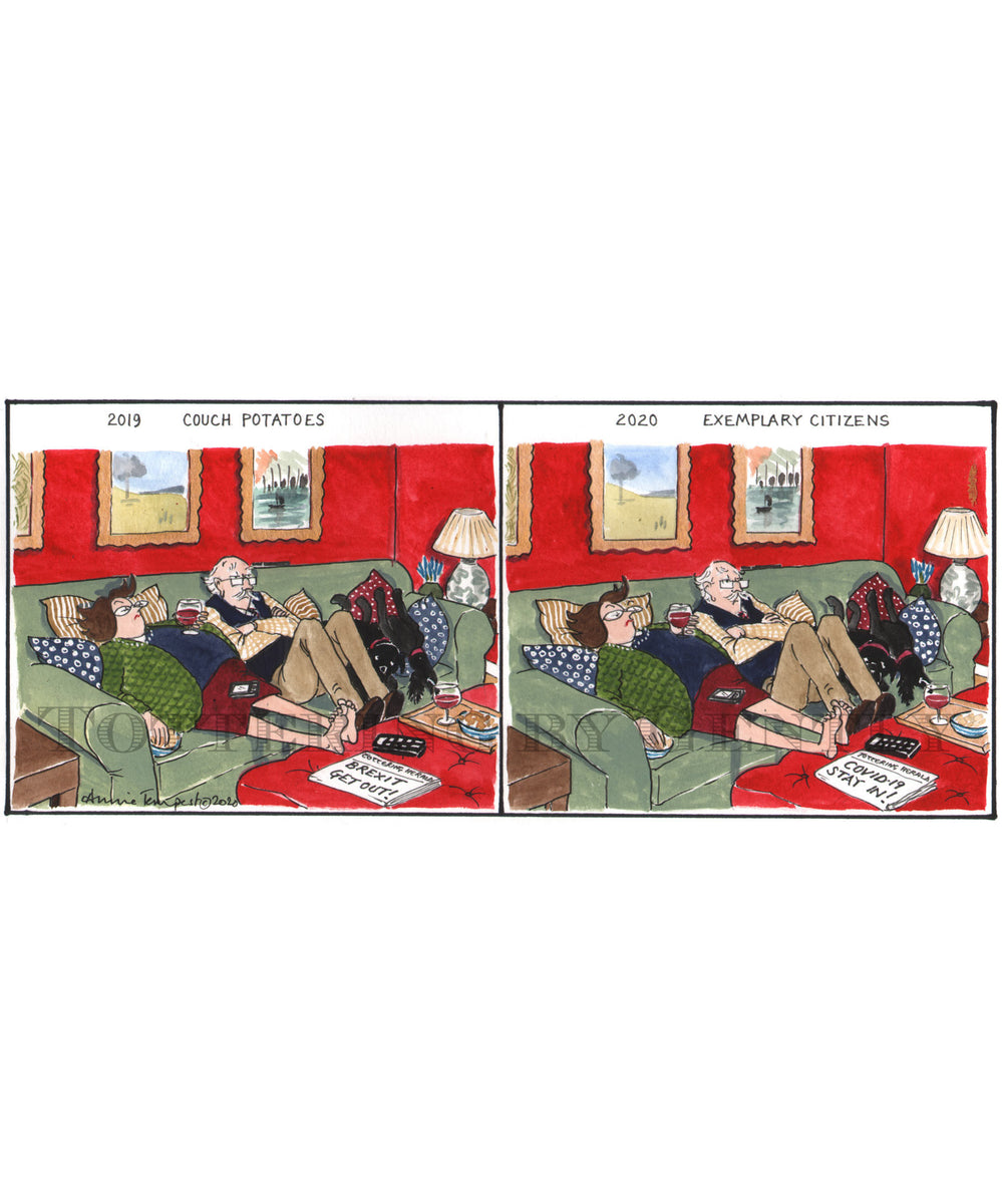 Tottering By Gently Print Couch Potatoes 2020 By Annie Tempest