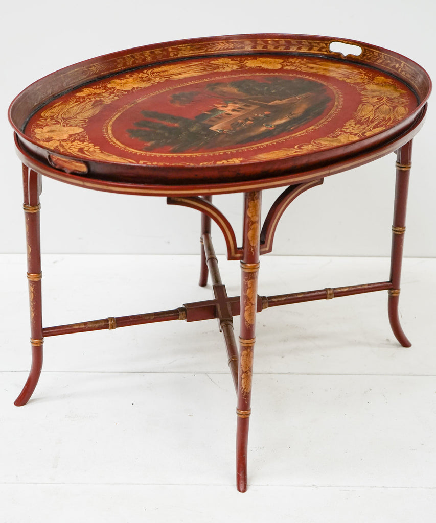 Antique Toleware Coffee Table – Reindeer Antiques